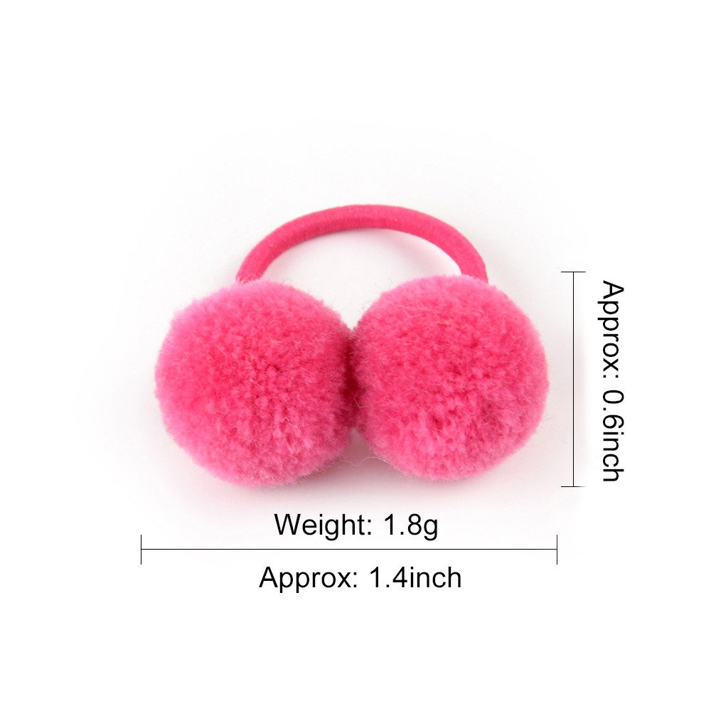 Bộ 2 dây cột tóc KIDSBOWS đính cục bông xinh xắn vui nhộn cho bé
