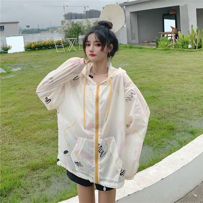 Áo Khoác Chống Nắng Dáng Rộng Phong Cách Hàn Quốc Thời Trang Mùa Hè 2022 Cho Nữ