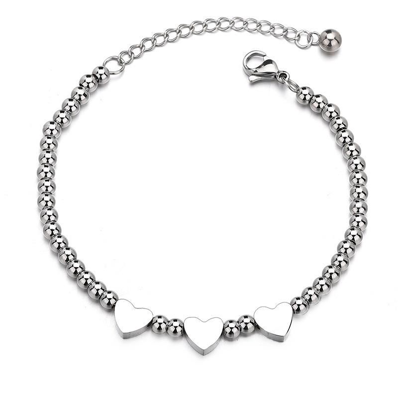 Vòng tay thiết kế đơn giản bằng chất liệu thép titan thời trang retro