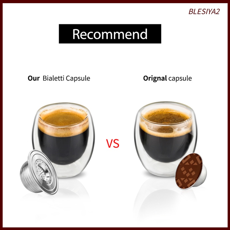 [BLESIYA2]Refillable Coffee Capsule Pod Cup Filter Converter for Bialetti Coffee Maker