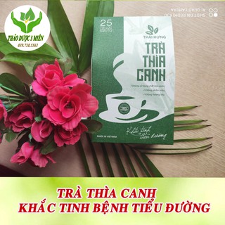 Trà thìa canh thảo dược hỗ trợ điều trị bệnh tiểu đường, gan nhiễm mỡ túi lọc 25gói 125gr hàng chính hãng