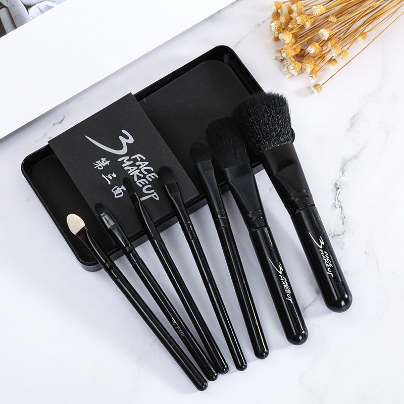 X Bộ 7 Cọ Trang Điểm 3 Mặt Chính Hãng Kèm Hộp Đựng