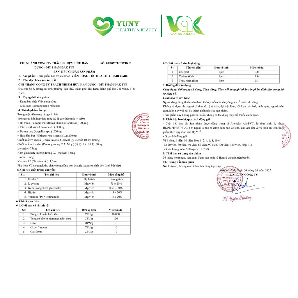 Viên Uống Hỗ Trợ Tóc Chắc Khỏe, Giảm Tóc Gãy Rụng, Tóc Bạc Sớm Healthy Hair Care