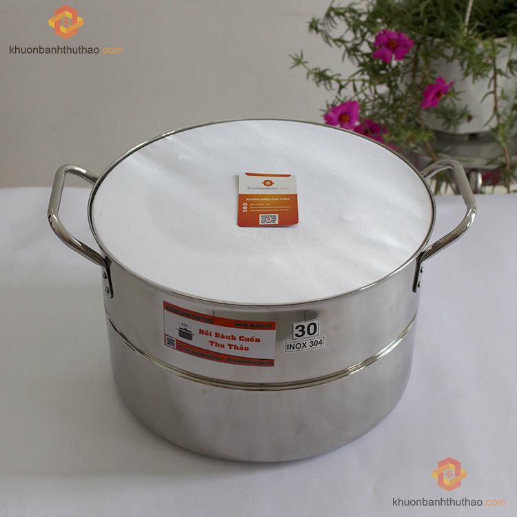 Bộ nồi inox tráng bánh cuốn đa năng 30cm