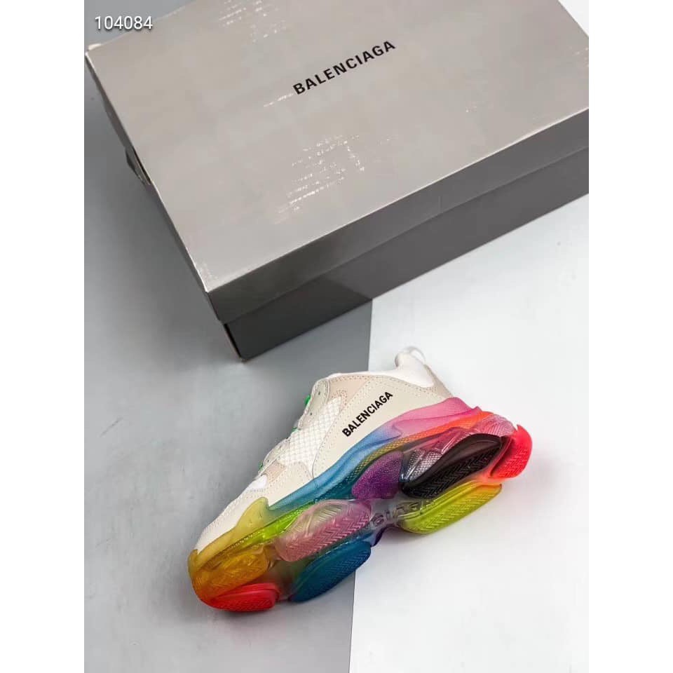 Giày Sneaker Balen Triple S cầu vồng 2019 (fullbox+freeship)