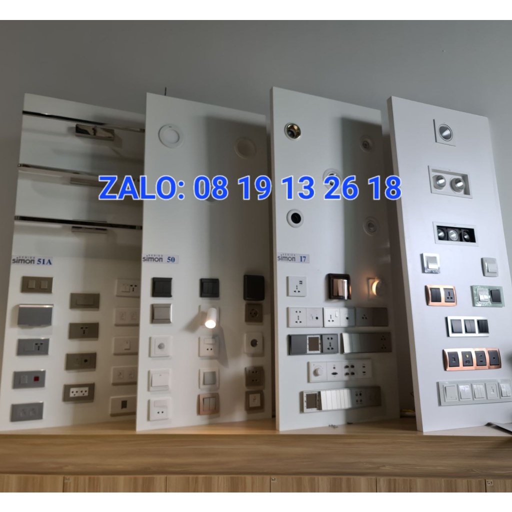 KHUNG VIỀN cho Công tắc Ổ cắm SIMON I7 dòng I7 cao cấp, màu trắng, xám và vàng sâm phanh.