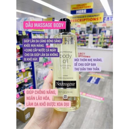 Dầu dưỡng thể body oil Neutrogena 250ml | BigBuy360 - bigbuy360.vn