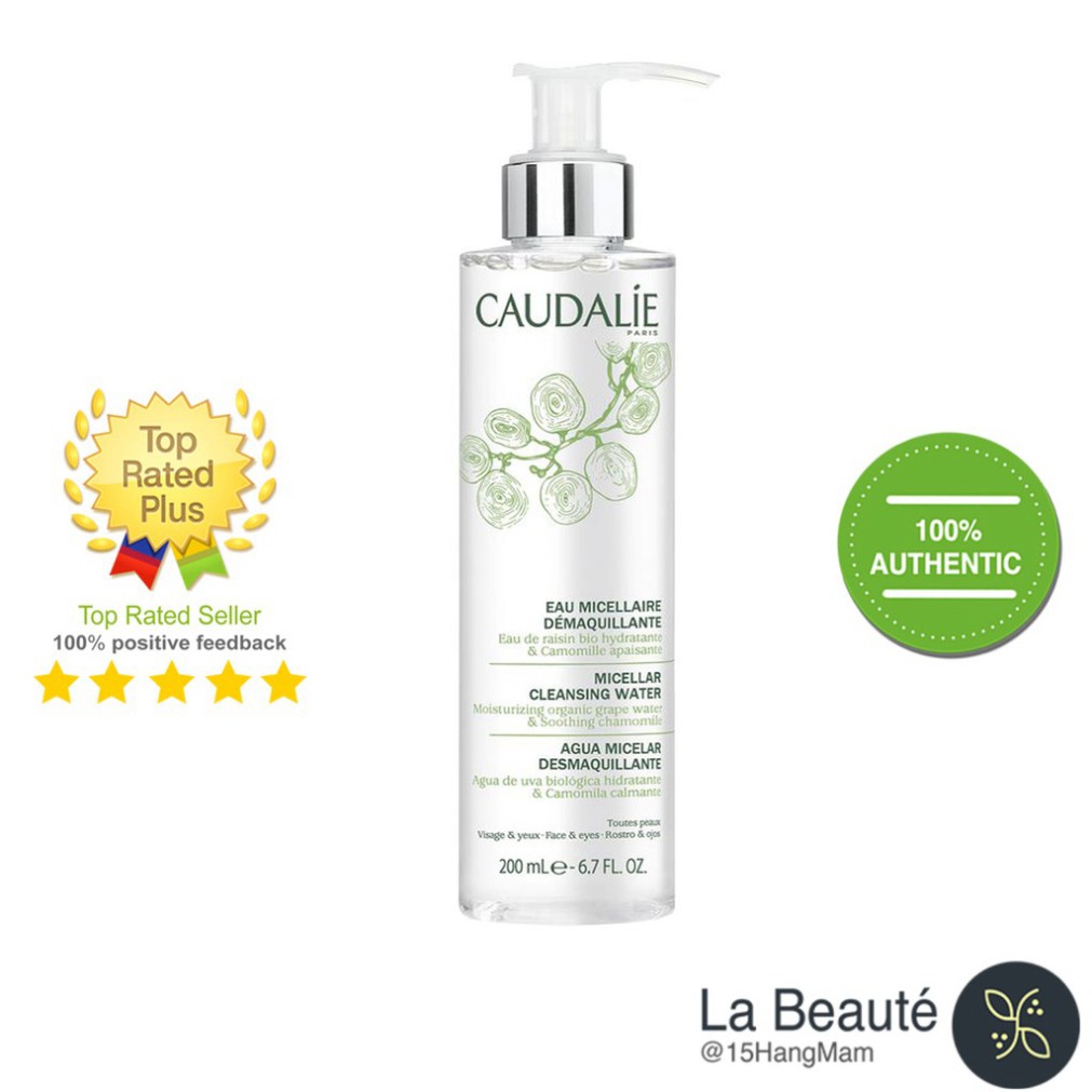 Caudalie Eau Micellaire Démaquillante - Nước Tẩy Trang Chiết Xuất Thiên Nhiên 200ml