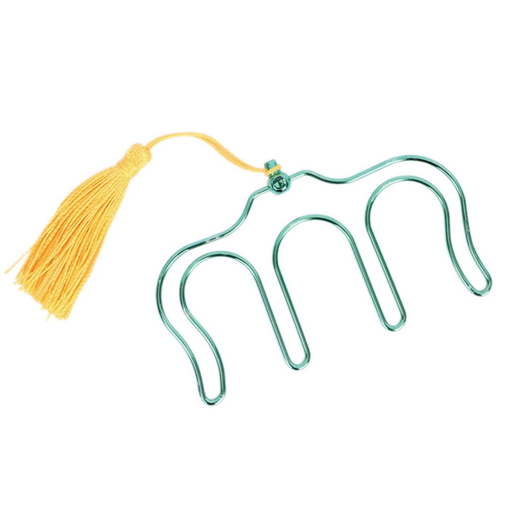 Kẹp giữ sách bằng kim loại mạ điện AVALENTINE bền bỉ có tua rua nhiều màu