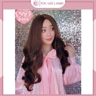 Tóc giả nữ cả đầu ❤️FREESHIP❤️ Tóc giả nguyên đầu không mái xoăn đuôi