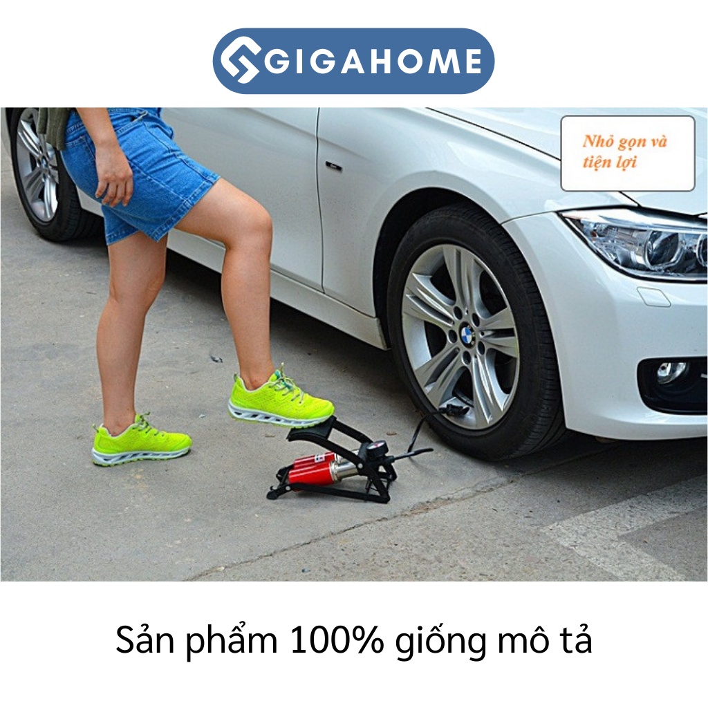 Bơm xe máy, ô tô đạp chân gigahome 2 piston - ảnh sản phẩm 6