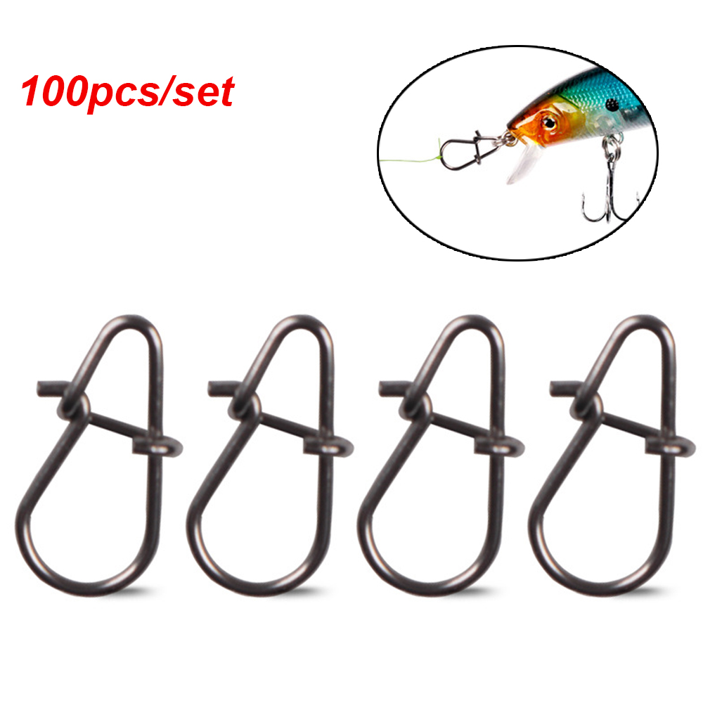 100 Móc treo câu cá bằng thép không gỉ