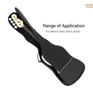 PSUPER Electric Bass Guitar Bag Backpack 20mm Padded for Electric Bass and Guitar Black
