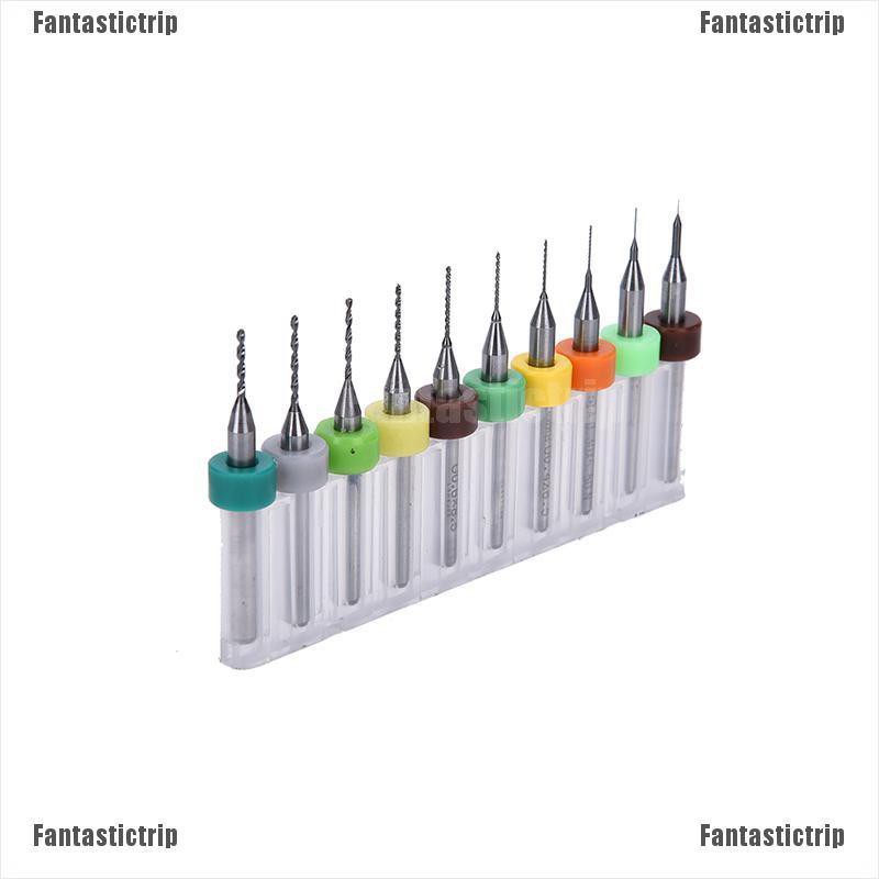 Bộ 10 Mũi Khoan PCB CNC 0.1mm-1.0mm Cho Micro-Circuit