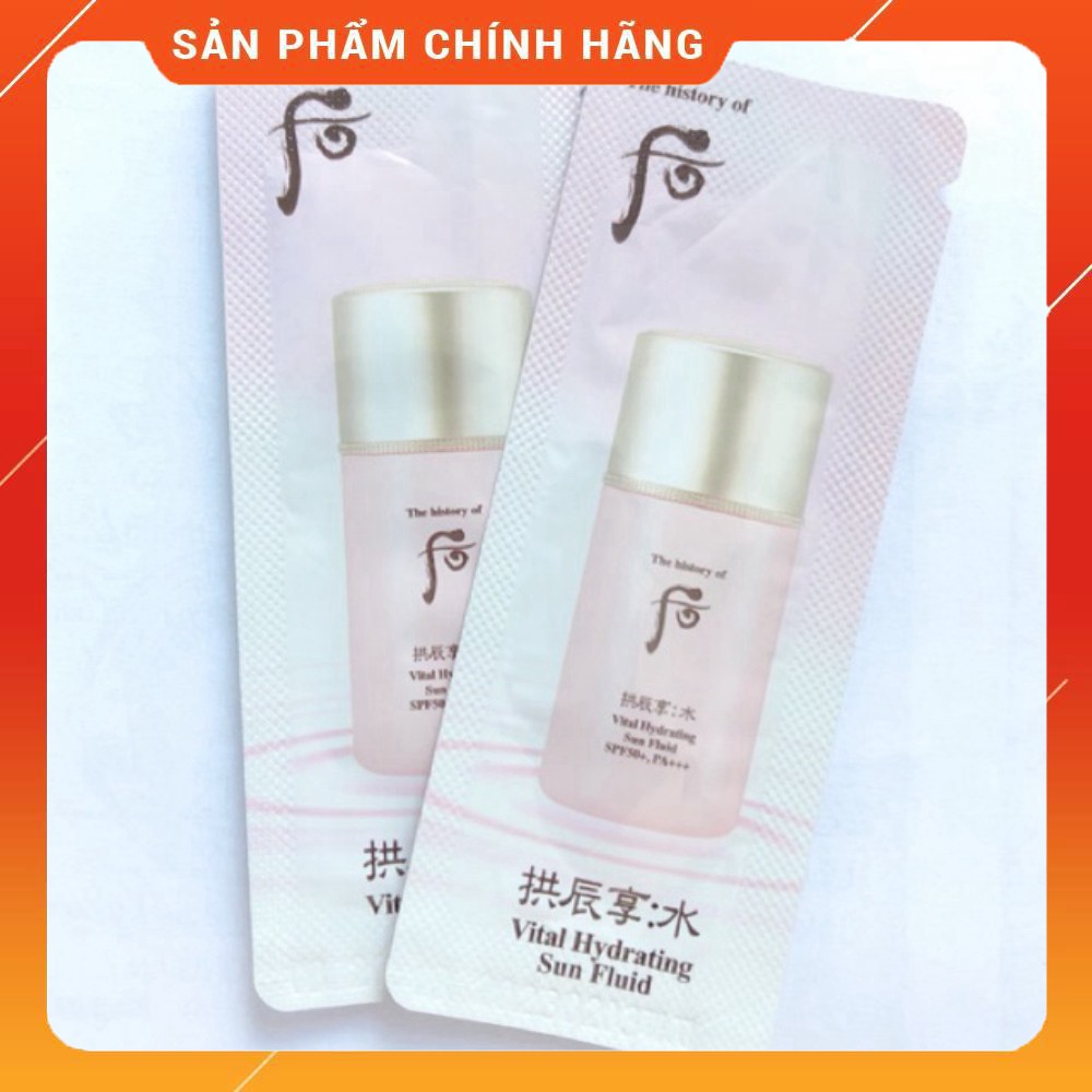 Sữa chống nắng kiềm dầu dưỡng da thế hệ mới whoo vital hydrating sun fluid spf50+, pa+++