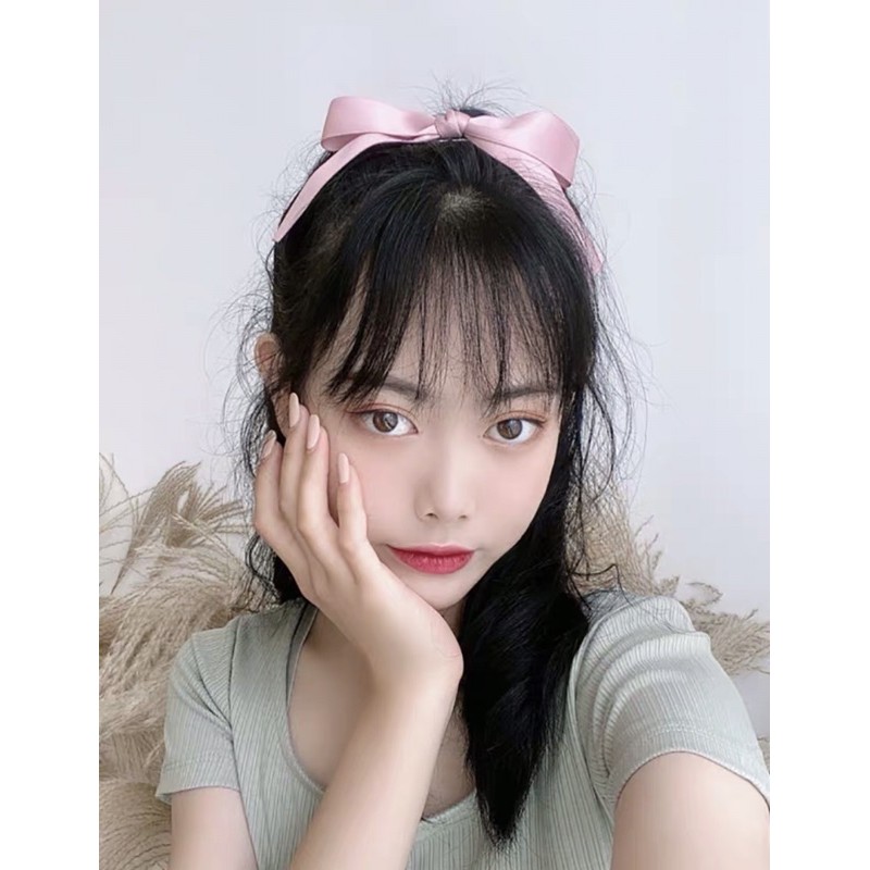 Dây buộc tóc nơ băng ruy sắc màu xinh xắn bản nhỏ