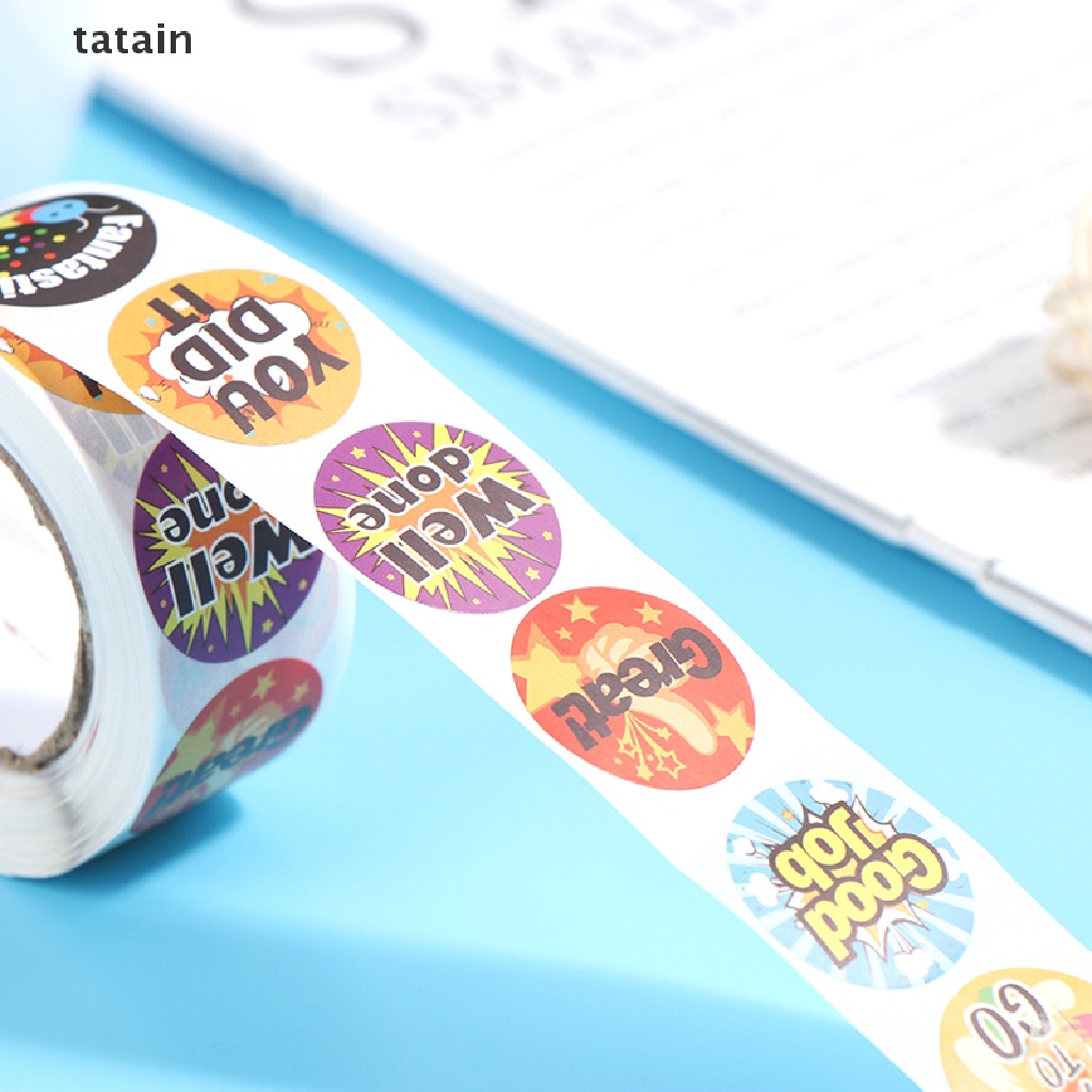 Set 500 sticker dán khen thưởng cho trẻ em thiết kế 8 mẫu hoạt hình