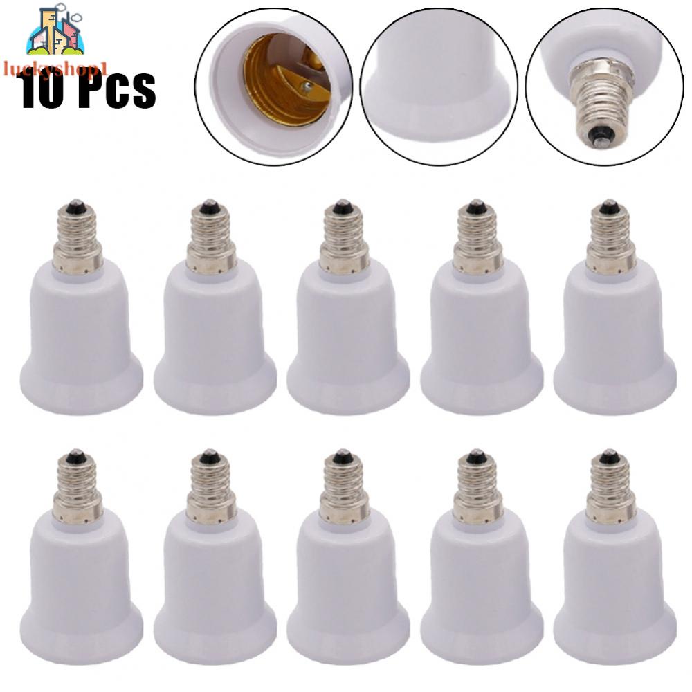 10pcs E12 đến E27 đầu chuyển đổi e12-e27 đầu đèn led đầu chuyển đổi đầu chuyển đổi đầu đèn mở rộng
