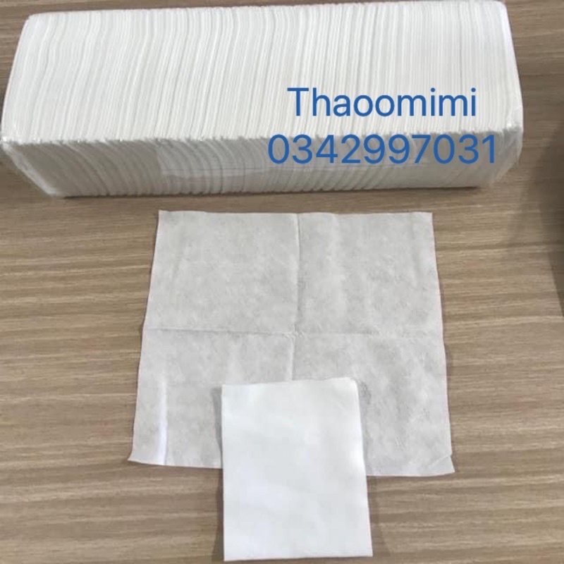 Giấy lau mặt thẩm mỹ cho spa bịch 200 miếng