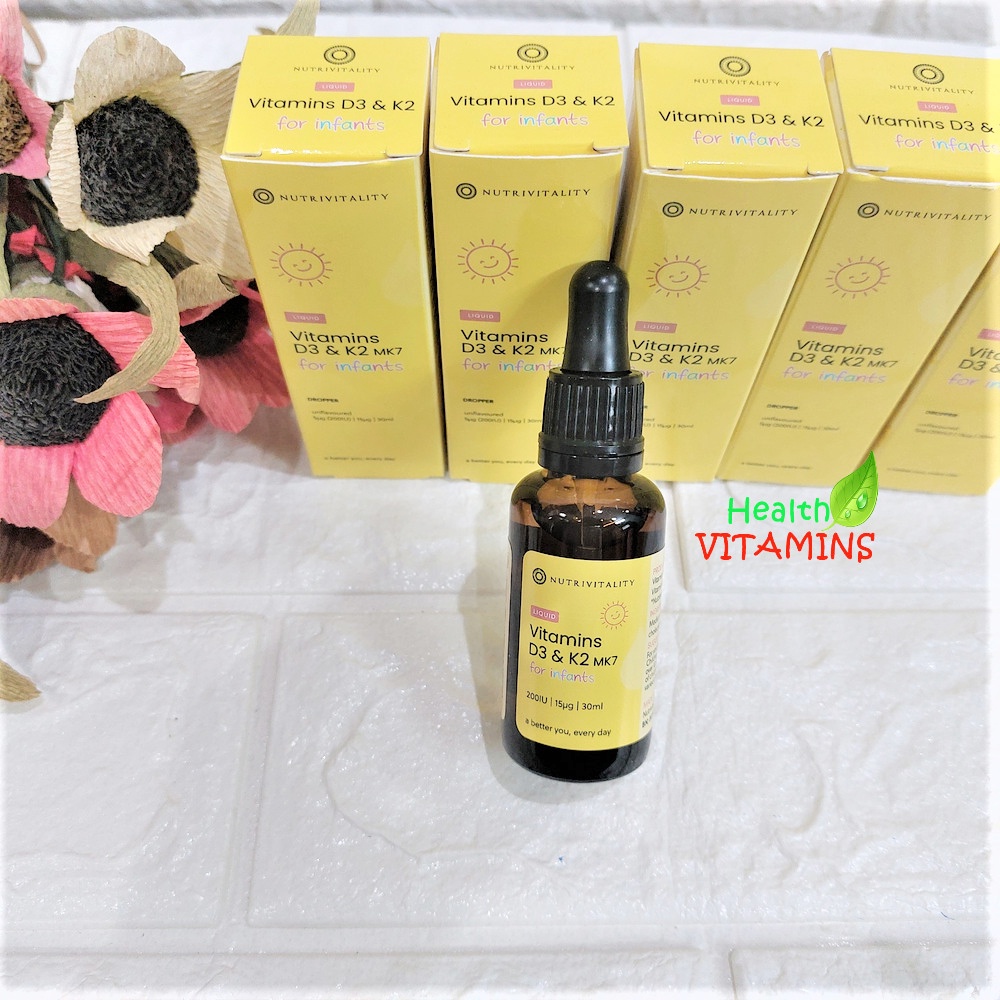 Vitamin D3K2 MK7 Nutrivitality Anh Quốc, hộp 30ml