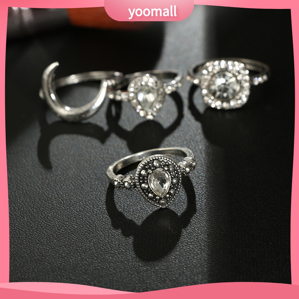 Yomall♡ Bộ 10 NhẫN Midi NhiềU KiểU DáNg Xinh XắN