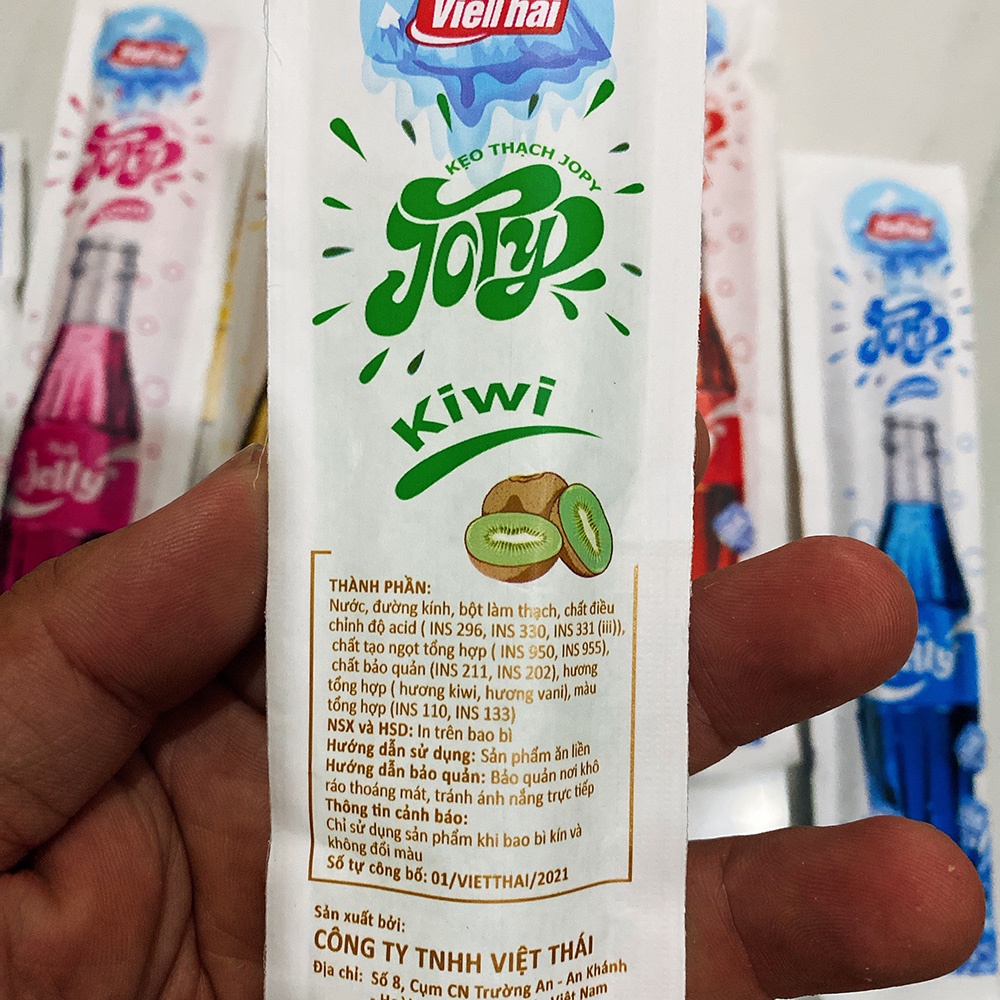 Combo 2 Bịch x 330gr Kẹo thạch Trái cây Việt Quất, Xoài, Dâu, Cherry, Kiwi Cola đủ vị ăn liền Jopy