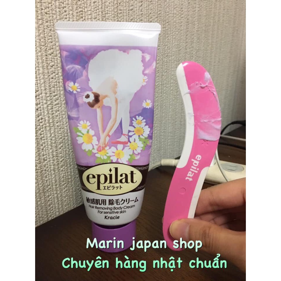 (Chuẩn Store)KEM TẨY LÔNG EPILAT mẫu mới Nhật Bản 150gr Màu tím