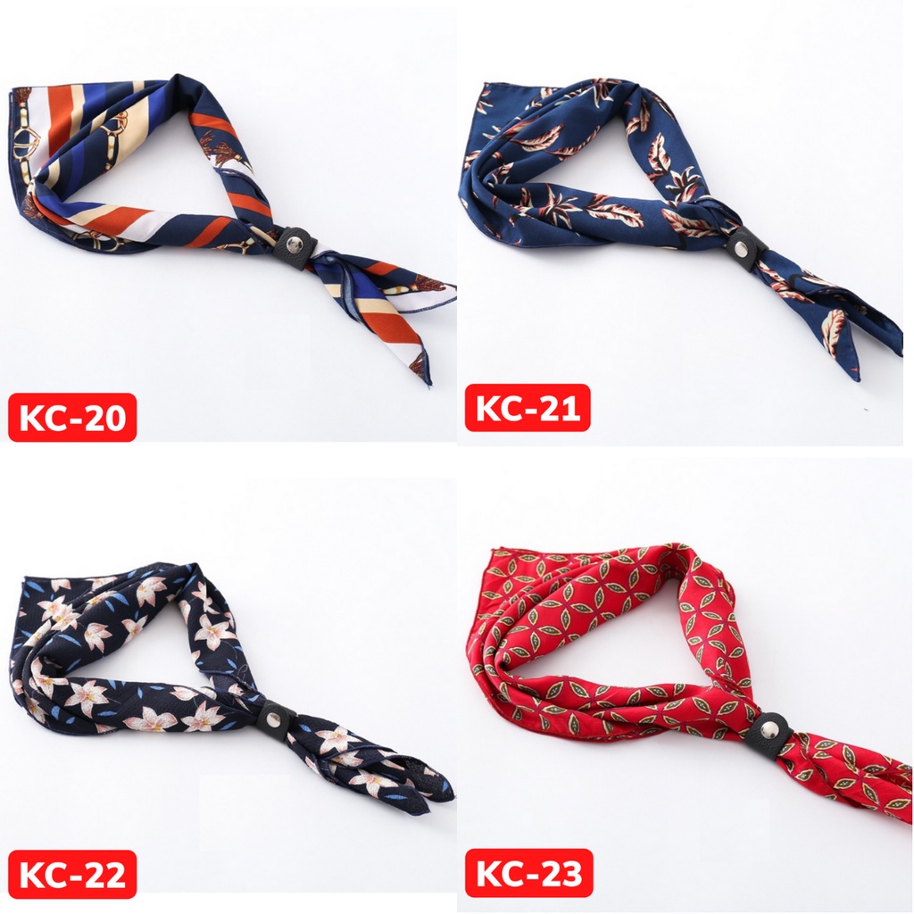 Khăn đeo cổ nam kết hợp áo sơ mi, thời trang phong cách Hàn Quốc, khăn nhiều mẫu lựa chọn