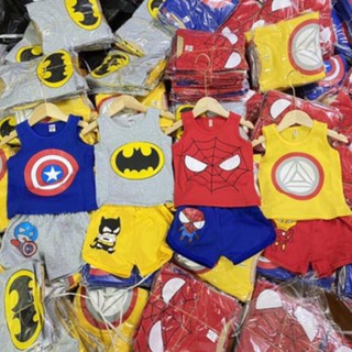 [CAO CẤP] sỉ Bộ Đồ Siêu Nhân Cho Bé - Bộ Đồ Siêu Anh Hùng Bộ Người Nhện Batman - sỉ bộ sát nách bé trai -FREESHIP EXTRA