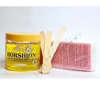Sáp wax lông lạnh Horshion 750ml - Gel tẩy lông mật ong horshion 750gr kèm giấy wax hàng xịn