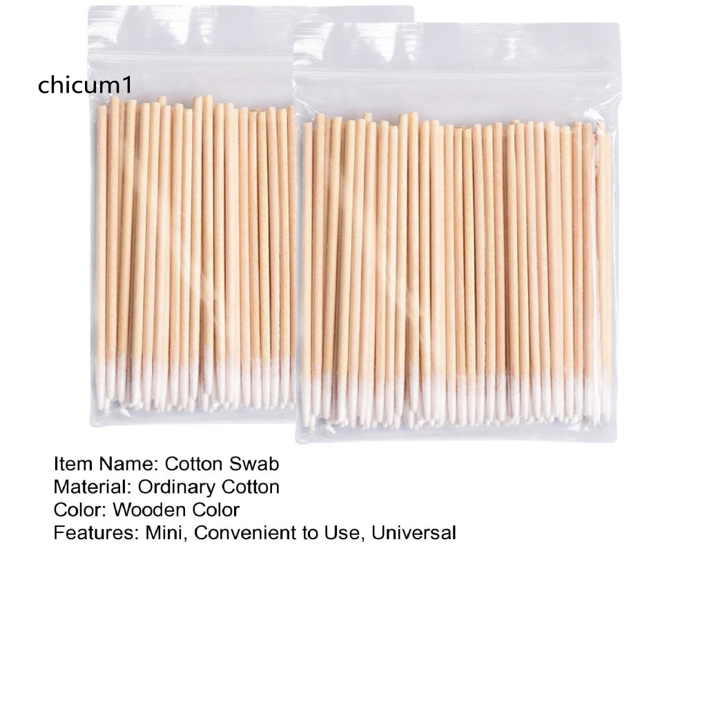 Set 2 Túi Tăm Bông Trang Điểm Cotton Mũi Nhọn 200 Cái Sử Dụng Một Lần Tiện