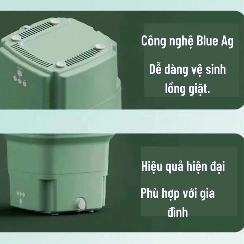 Máy Giặt Mini Máy Giặt Tự Động Hiện Đại Công Nghệ Đèn Led Akio