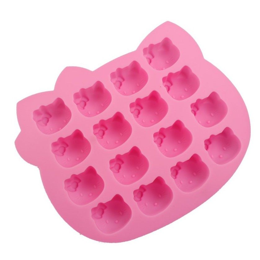 Khuôn silicon làm bánh hình mèo Hello Kitty