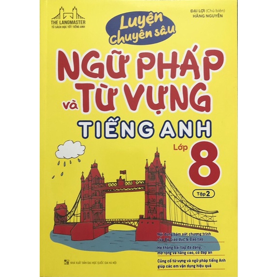 Sách - (Combo 2 tập )Luyện Chuyên Sâu Ngữ Pháp Và Từ Vựng Tiếng Anh Lớp 8