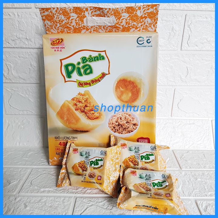 Bánh pía chà bông trứng muối Tân Huê Viên túi 480g