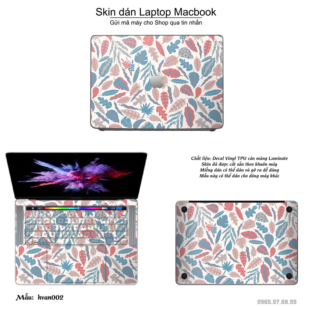Skin dán Macbook mẫu hoa hồng stic250 (đã cắt sẵn, inbox mã máy cho shop)