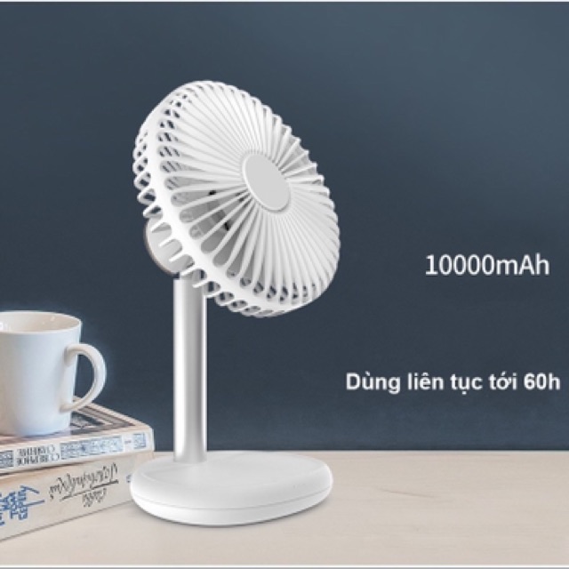 [SIÊU PHẨM] Quạt mini để bàn cao cấp, pin sạc 10.000mAh sử dụng 60h liên tục | BigBuy360 - bigbuy360.vn