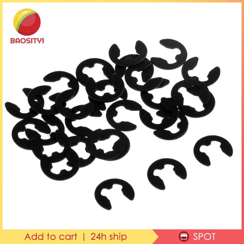 Bộ 30 Kẹp 02037 E-Clip 2.5mm Cho Mô Hình Xe Điều Khiển Từ Xa HSP 1 / 10