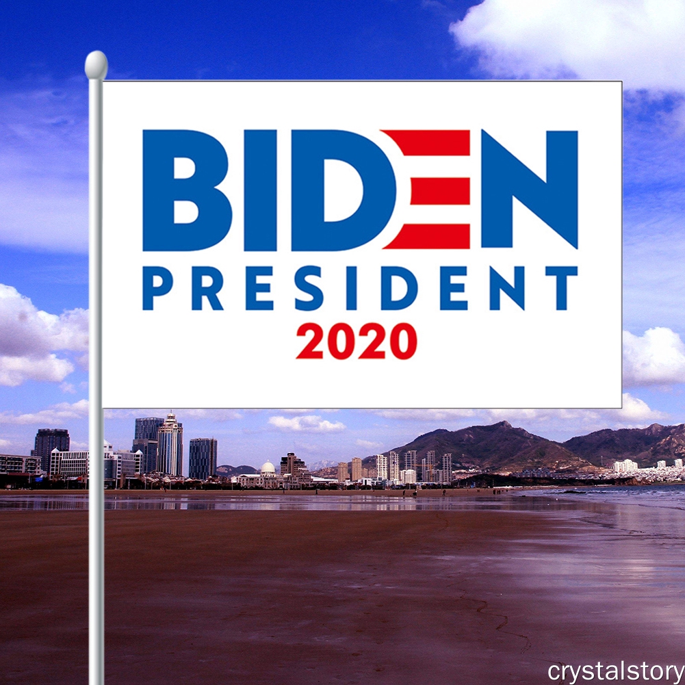 Cờ in chữ Biden President 2020 độc đáo trang trí bầu cử tổng thống Mỹ