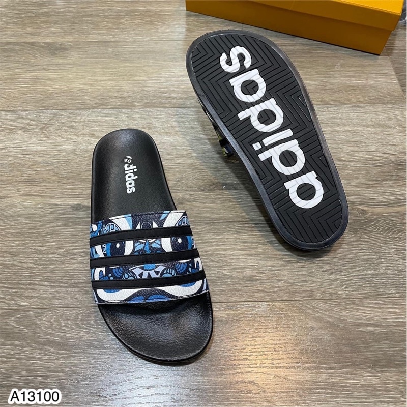 Dép nam Adidas đế đúc cao su có logo mới nhất