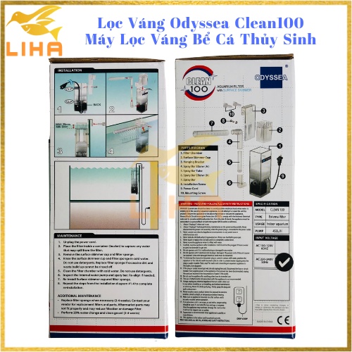 Lọc Váng Odyssea Clean100 - Máy Lọc Váng Bể Cá Thủy Sinh