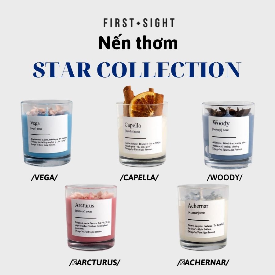 Nến Thơm Handmade BST Signature First Sight Hương Thơm Tự Nhiên Đa Tầng Hương Hủ 170GR