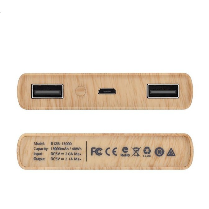 Mua ngay Pin Sạc Dự Phòng Hoco B36 Wood Grain 13000mAh Chính Hãng [Freeship 10k]