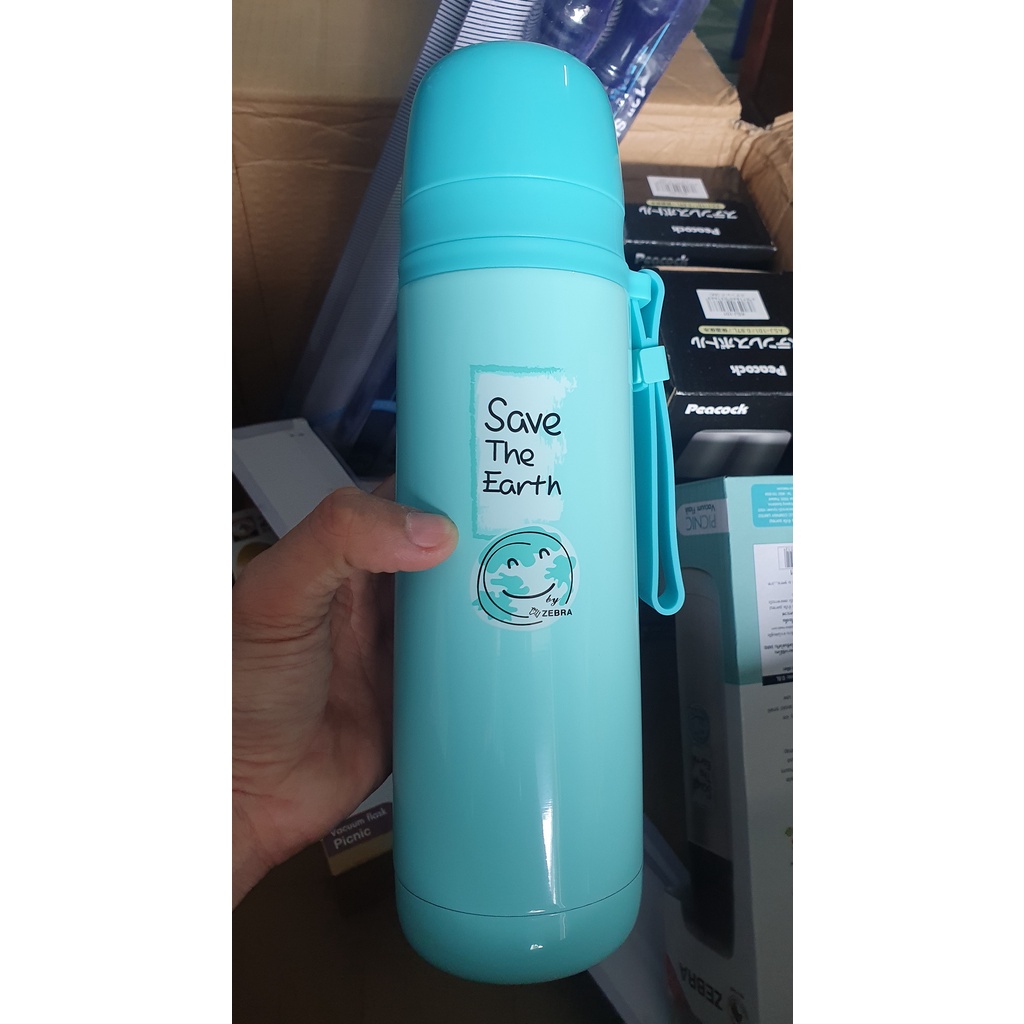 Bình giữ nhiệt có dây xách 500ml - Zebra 112651