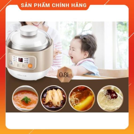 [Freeship] Nồi nấu cháo, ninh, hầm, hấp cách thủy Bear DDZ-A08D1, sử dụng gốm sứ cao cấp