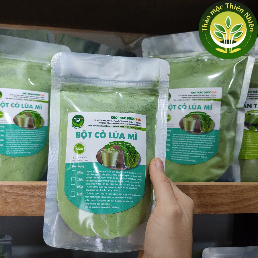 Bột cỏ lúa mì sấy nguyên chất 100%, ngăn ngừa lão hóa, detox cơ thể, tốt cho sức khỏe  l Kho thảo mộc thiên