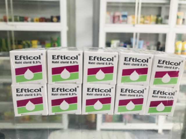 Nước muối sinh lý natriclorid 0,9% Efticol lốc 10 chai