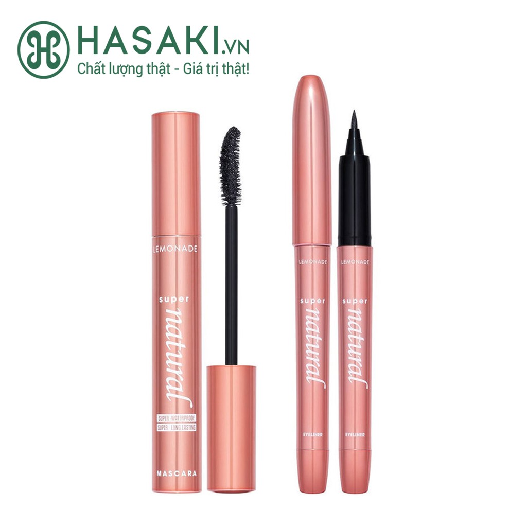 Combo Lemonade Bút Kẻ Mắt + Chuốt Mi Màu Đen 2 Món SuperNatural Eyeliner 1g + Mascara 7.5g