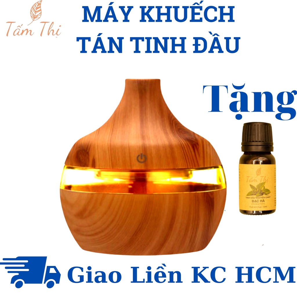 Máy Xông Tinh Dầu Aroma Tặng Tinh Dầu Máy Khuếch Tán Tinh Dầu Phun Sương Tạo Ẩm Toả Hương Thơm Mát Phòng Ngủ &amp; Đuổi Muỗi