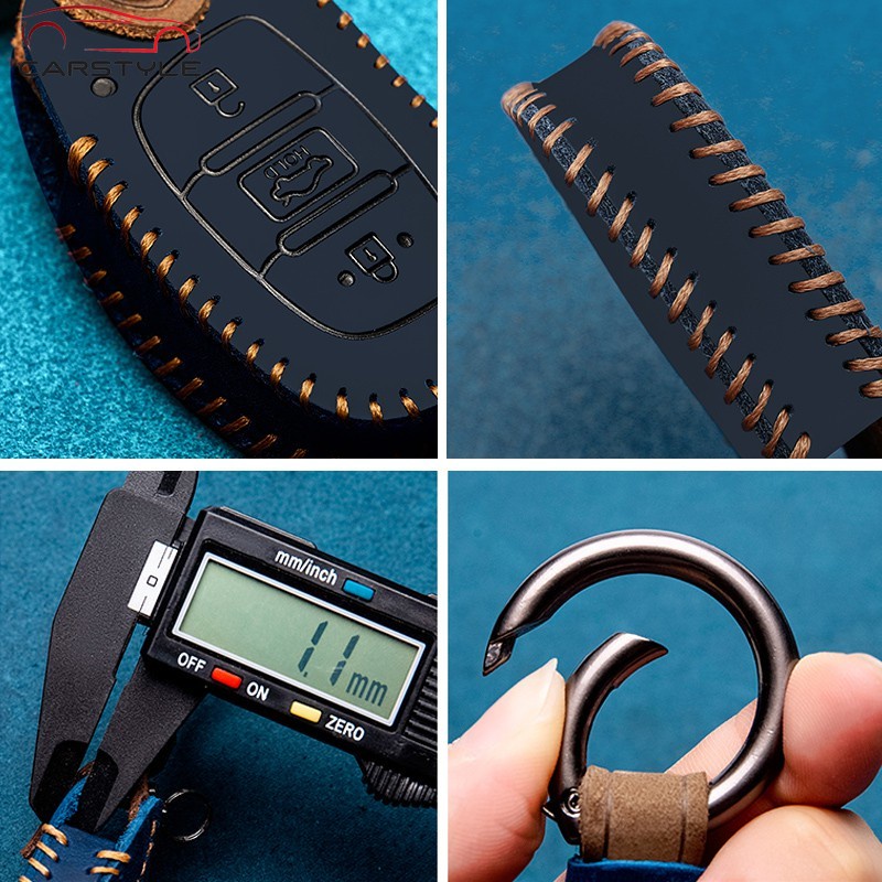 Bao da khóa Hyundai Santafe 2019, Accent,Kona, Santafe 2020 ....ốp chìa khóa carbon cho xe ô tô Mitshubitshi,KIA